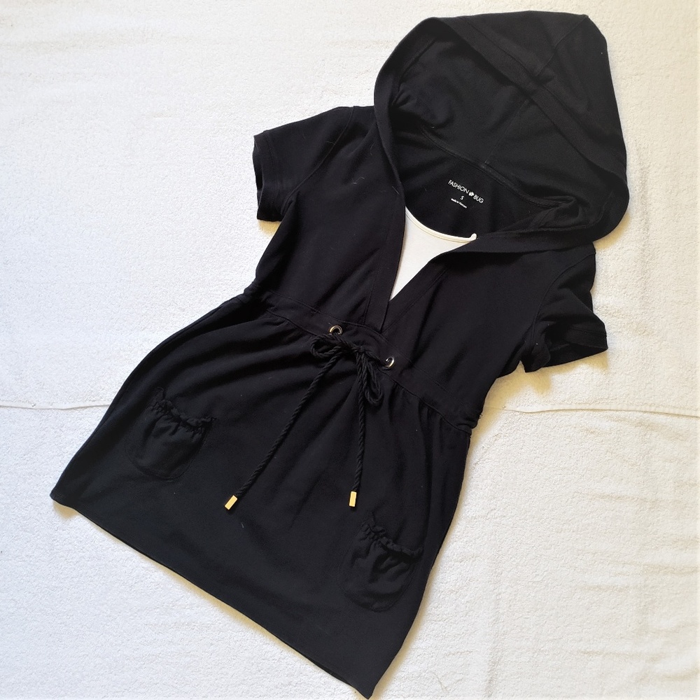 Fashion Bug Hooded Tunic Top – S
